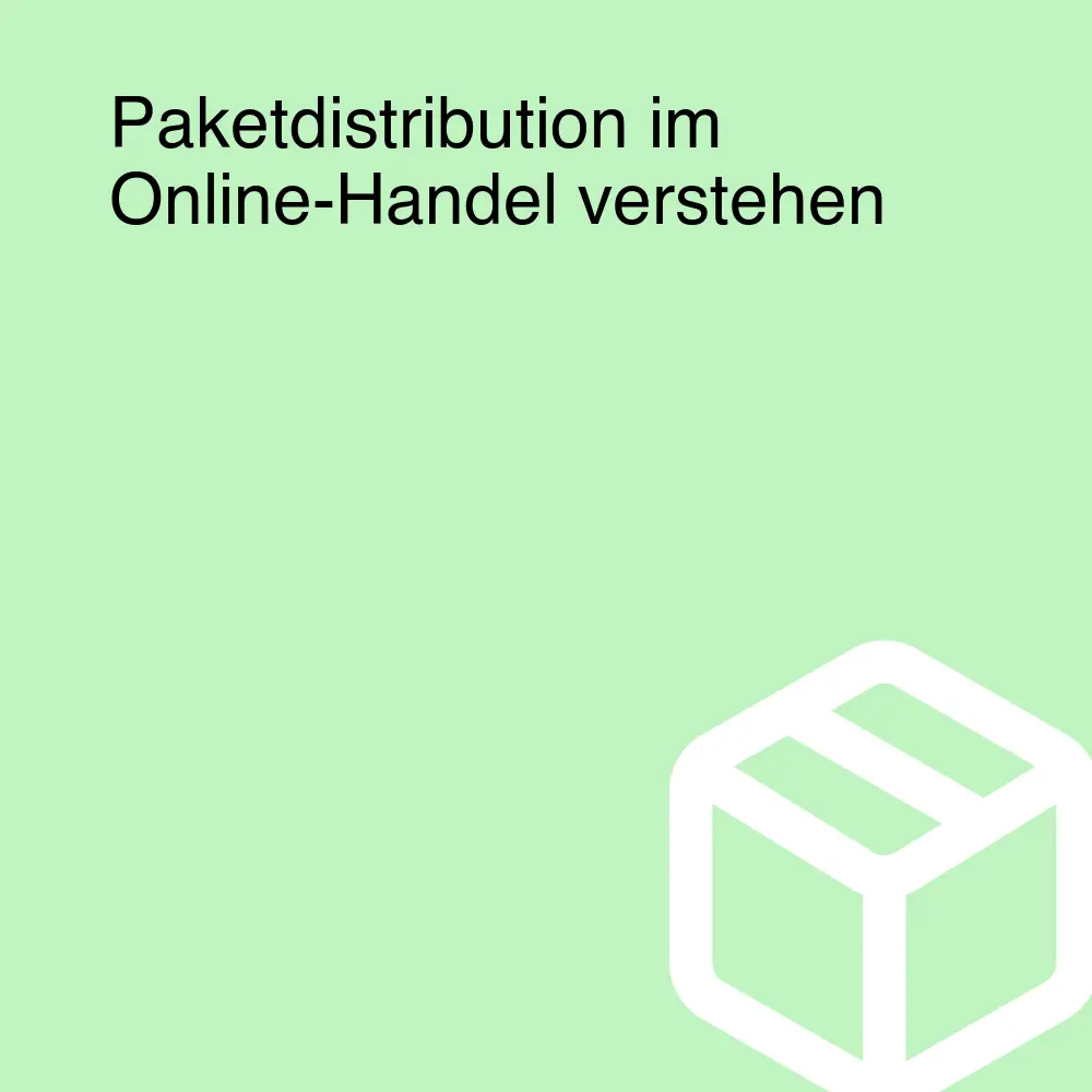 Paketdistribution im Online-Handel verstehen