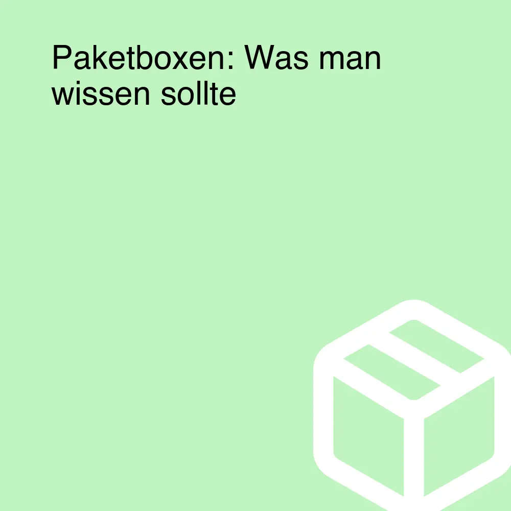 Paketboxen: Was man wissen sollte