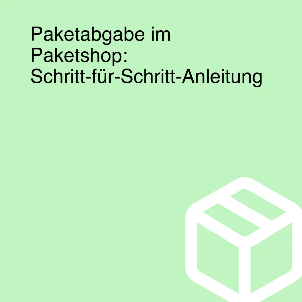 Paketabgabe im Paketshop: Schritt-für-Schritt-Anleitung