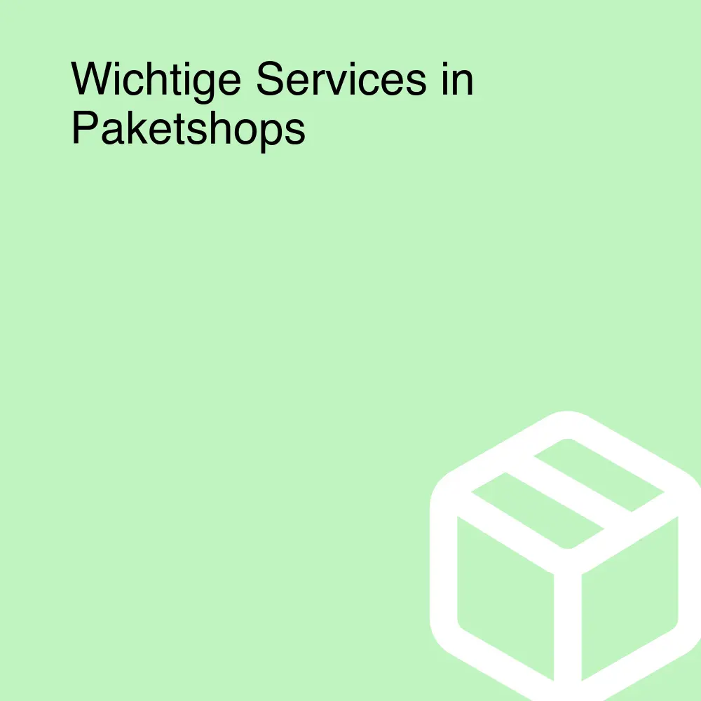 Wichtige Services in Paketshops