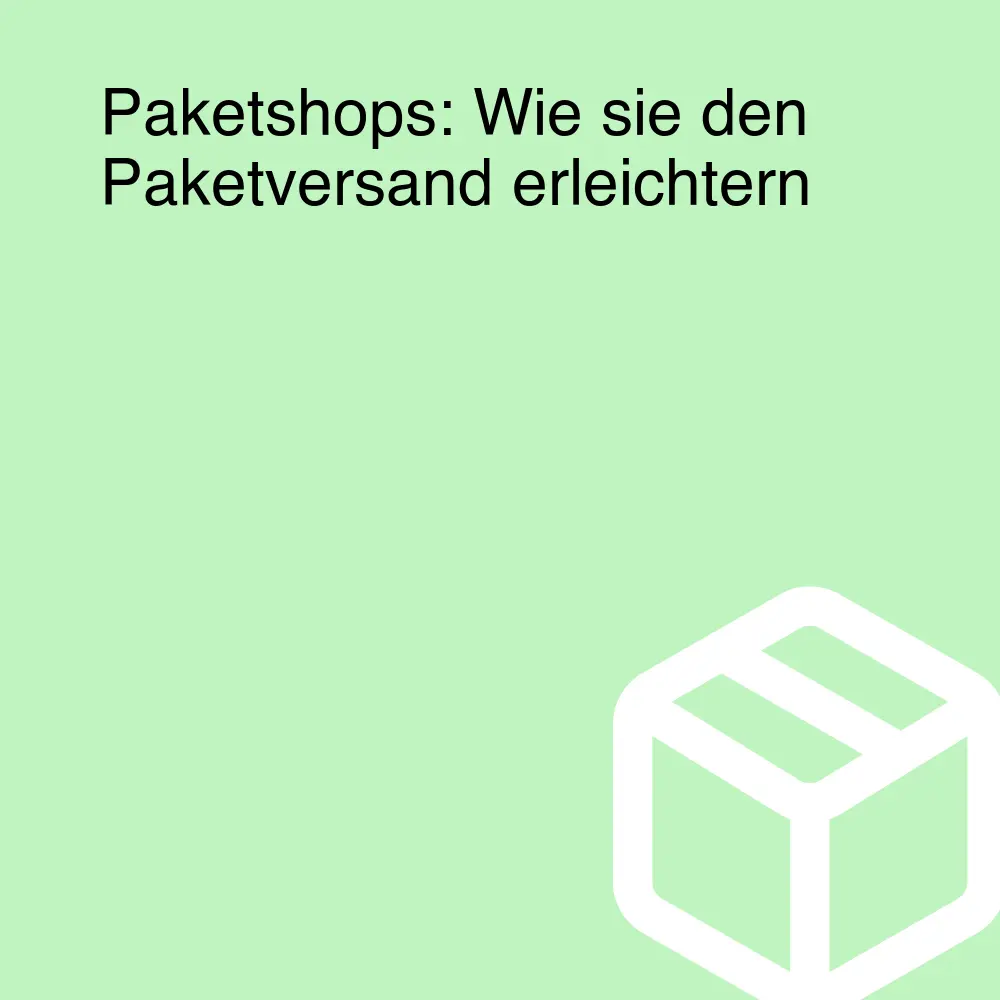 Paketshops: Wie sie den Paketversand erleichtern