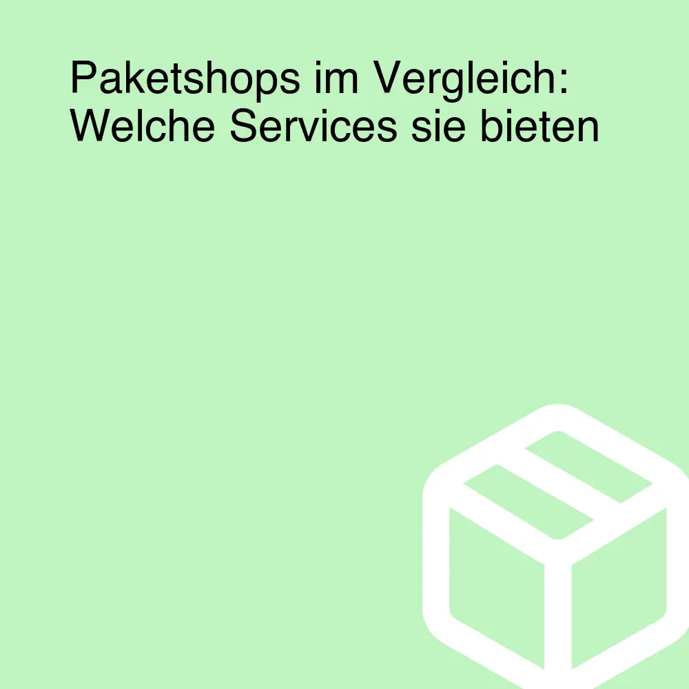 Paketshops im Vergleich: Welche Services sie bieten