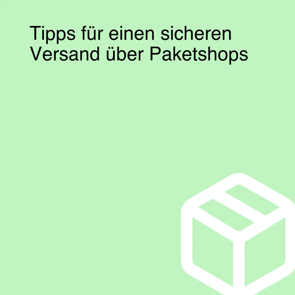 Tipps für einen sicheren Versand über Paketshops