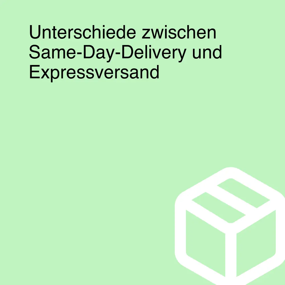 Unterschiede zwischen Same-Day-Delivery und Expressversand