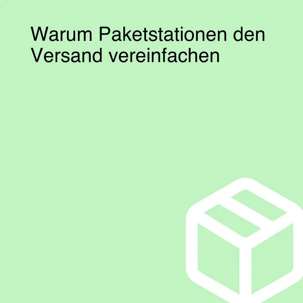 Warum Paketstationen den Versand vereinfachen