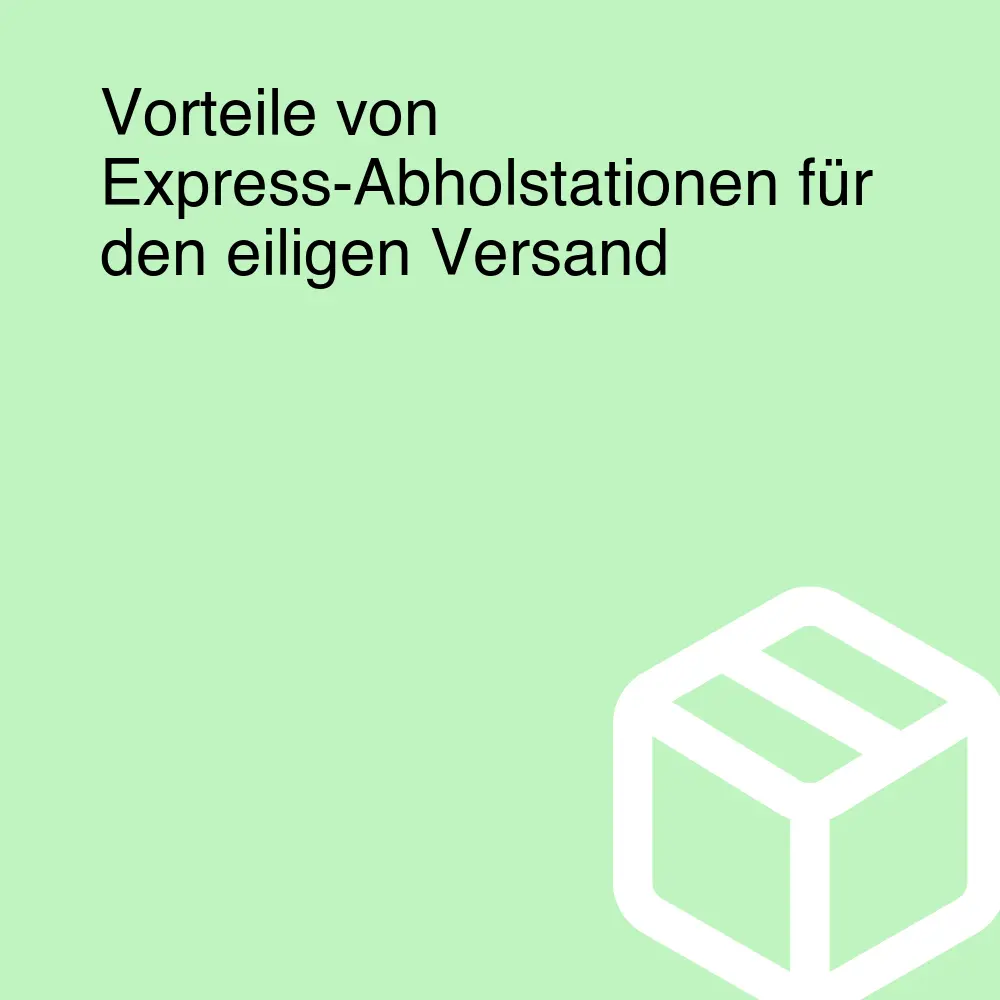 Vorteile von Express-Abholstationen für den eiligen Versand