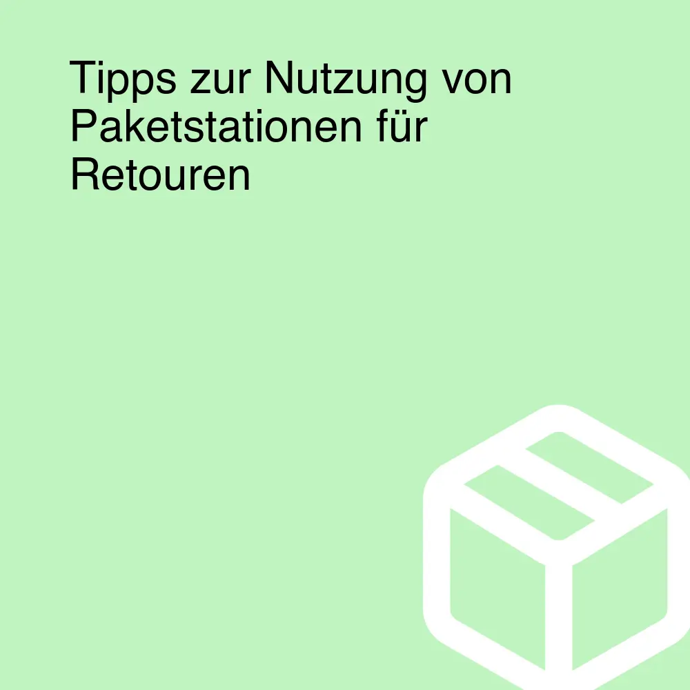 Tipps zur Nutzung von Paketstationen für Retouren