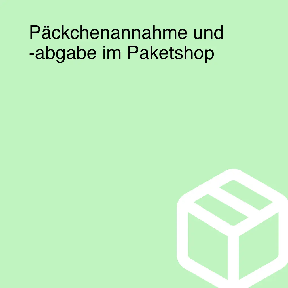 Päckchenannahme und -abgabe im Paketshop