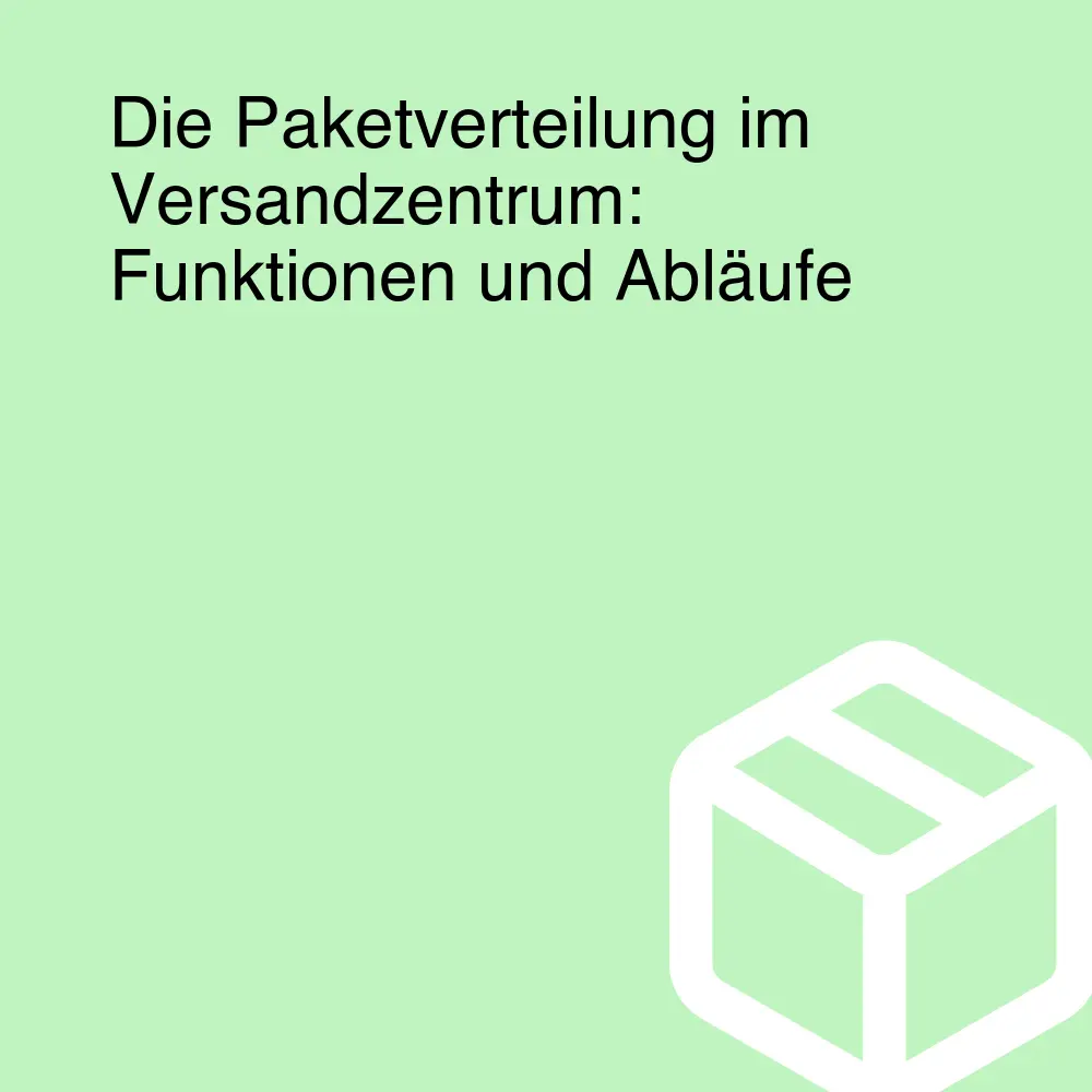 Die Paketverteilung im Versandzentrum: Funktionen und Abläufe