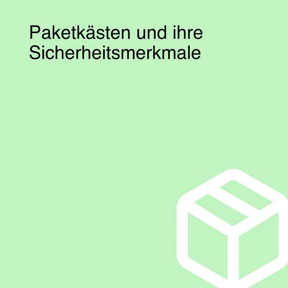 Paketkästen und ihre Sicherheitsmerkmale
