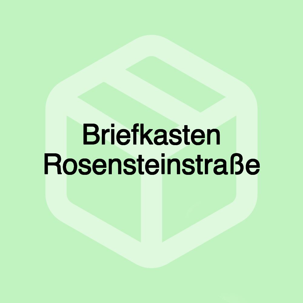 Briefkasten Rosensteinstraße