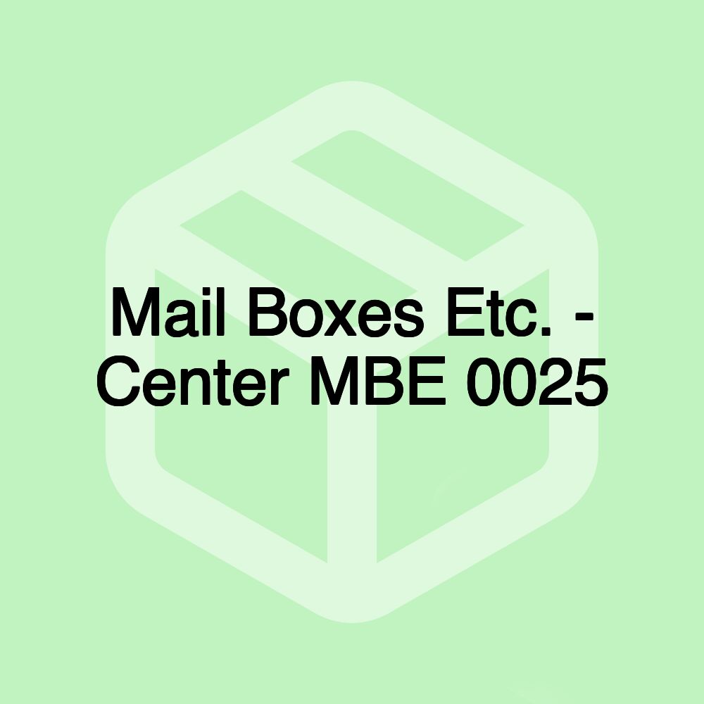 Mail Boxes Etc. - Center MBE 0025