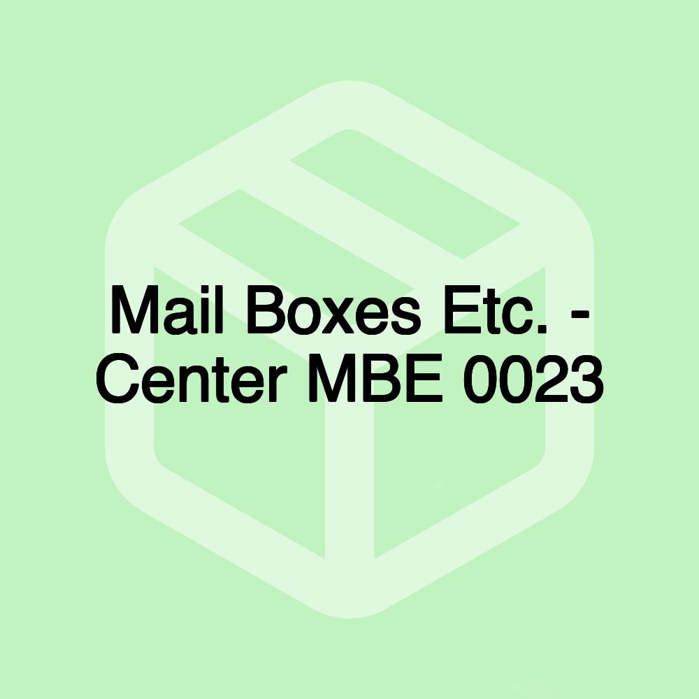 Mail Boxes Etc. - Center MBE 0023