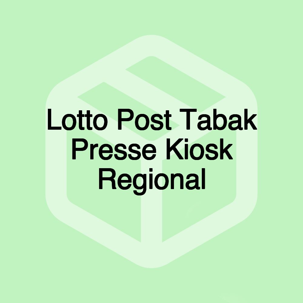 Lotto Post Tabak Presse Kiosk Regional