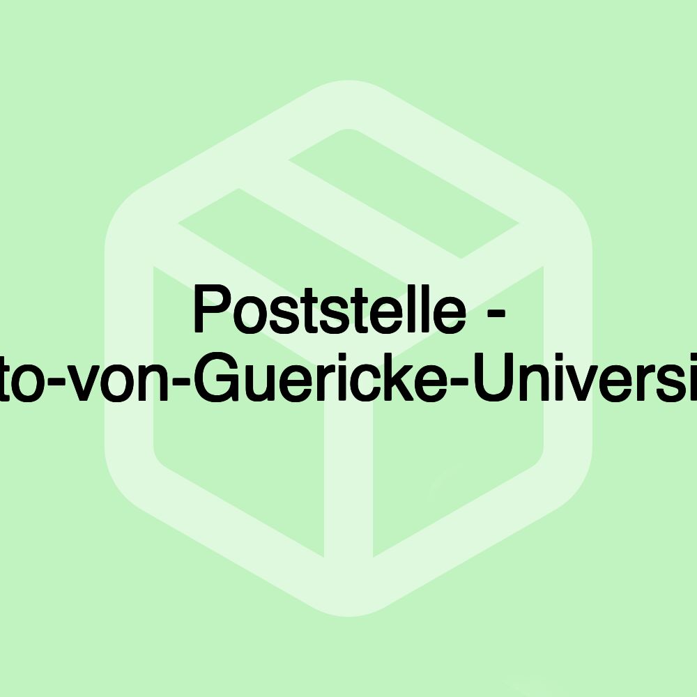 Poststelle - Otto-von-Guericke-Universität