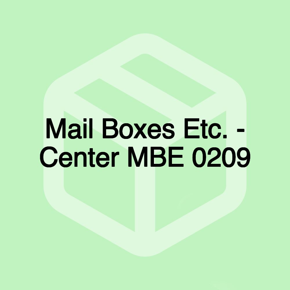 Mail Boxes Etc. - Center MBE 0209