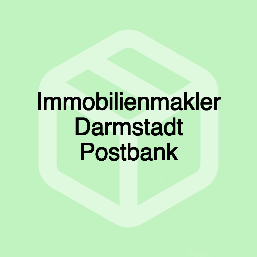 Immobilienmakler Darmstadt Postbank