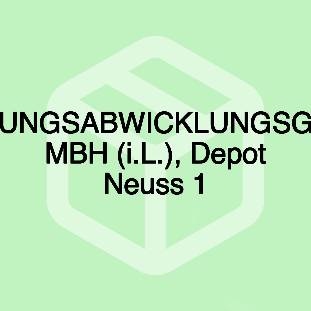 POSTZUSTELLUNGSABWICKLUNGSGESELLSCHAFT MBH (i.L.), Depot Neuss 1