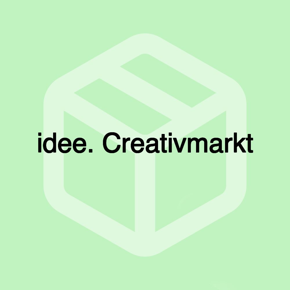 idee. Creativmarkt