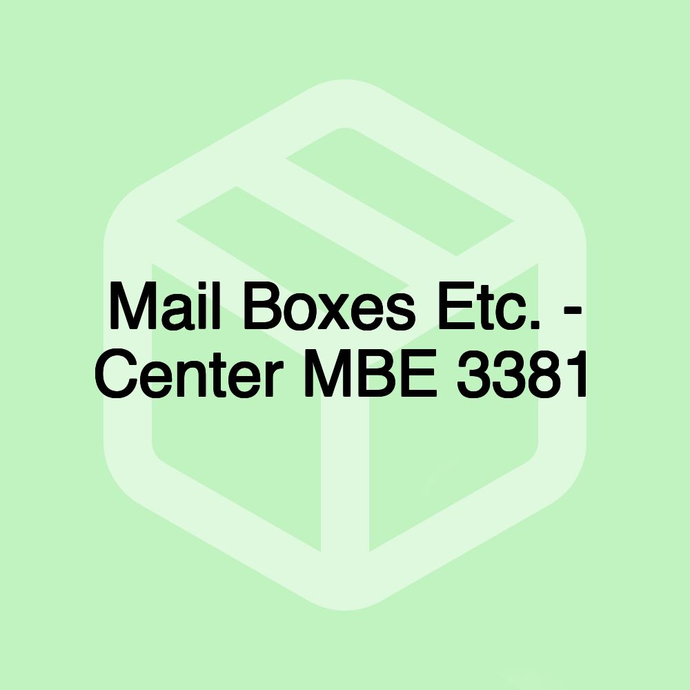 Mail Boxes Etc. - Center MBE 3381