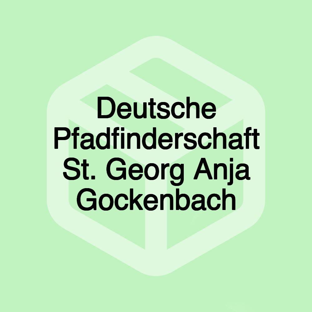 Deutsche Pfadfinderschaft St. Georg Anja Gockenbach