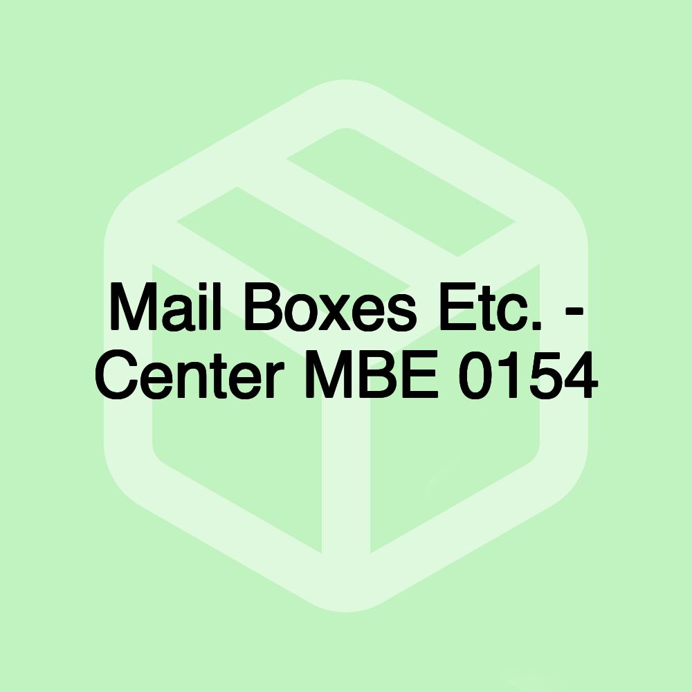 Mail Boxes Etc. - Center MBE 0154