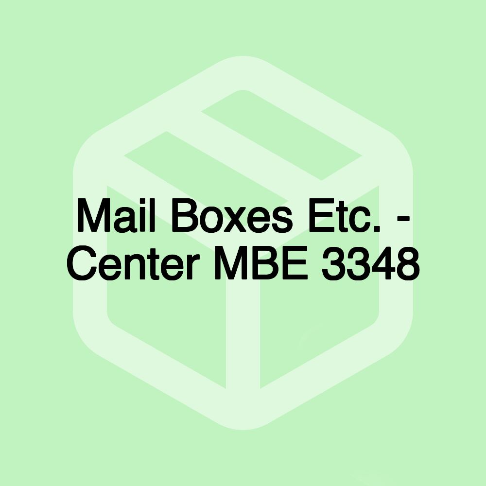 Mail Boxes Etc. - Center MBE 3348