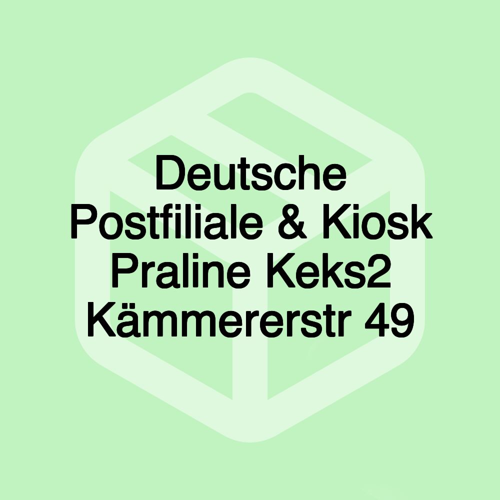 Deutsche Postfiliale & Kiosk Praline Keks2 Kämmererstr 49