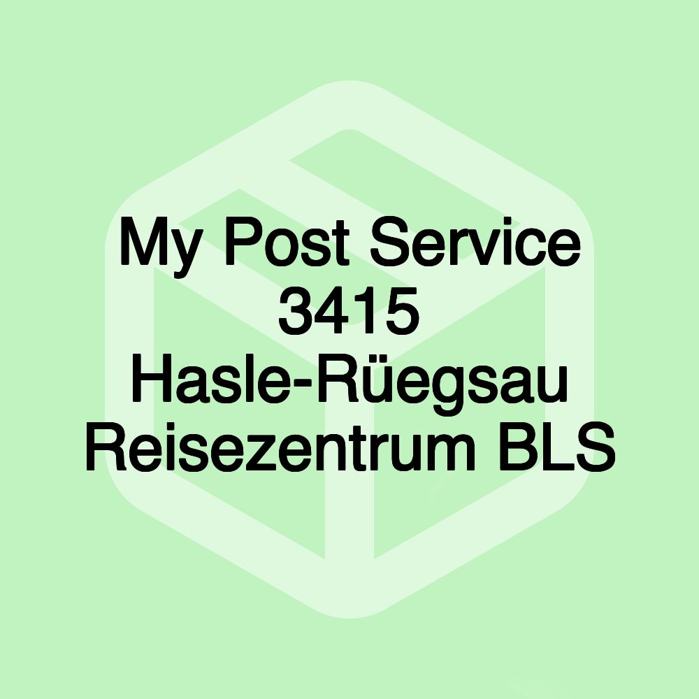 My Post Service 3415 Hasle-Rüegsau Reisezentrum BLS