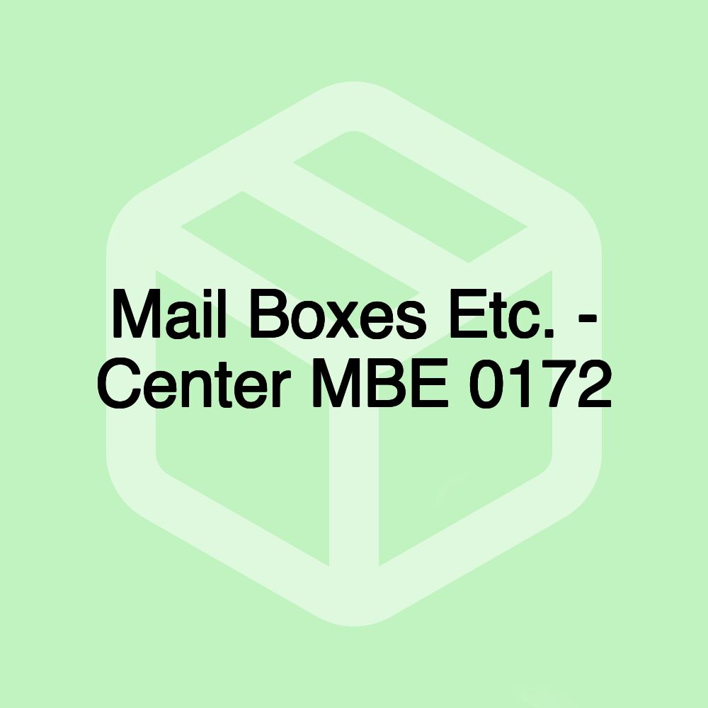 Mail Boxes Etc. - Center MBE 0172