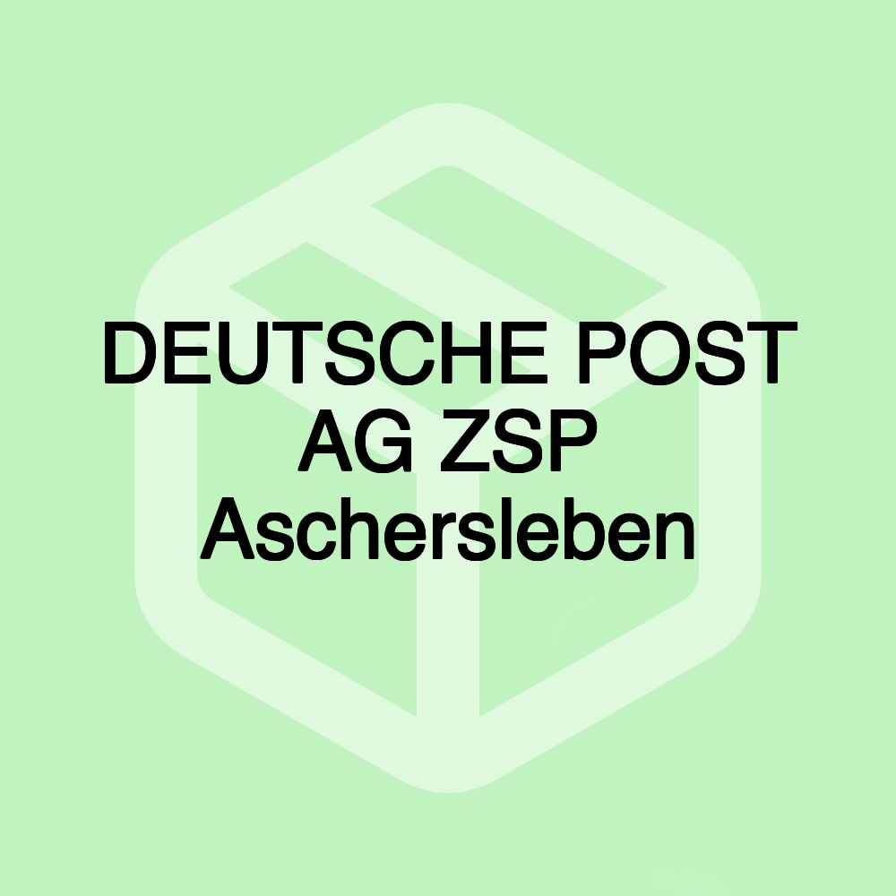 DEUTSCHE POST AG ZSP Aschersleben